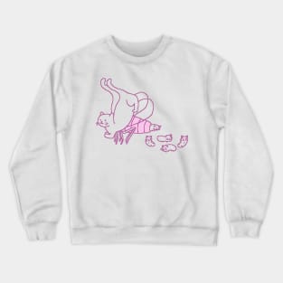 Cat mother lays adorable larvae Crewneck Sweatshirt